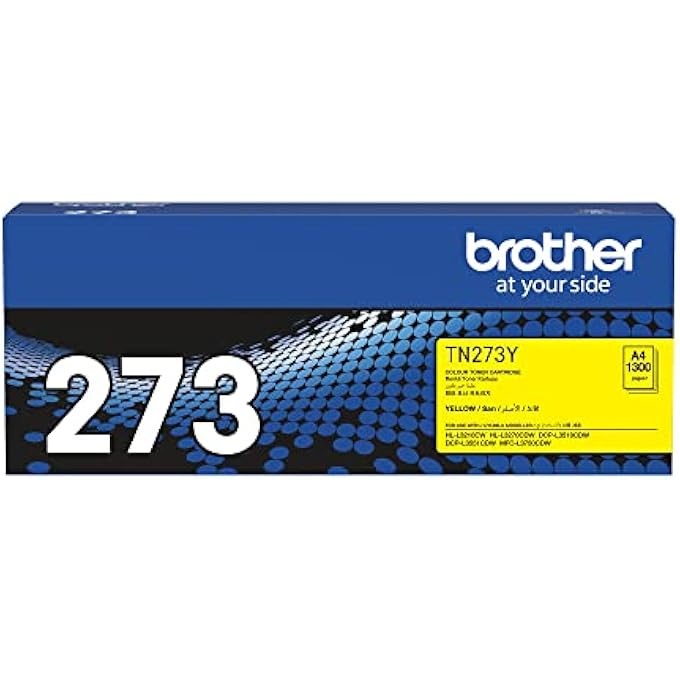 GENUINE TN273Y STANDARD YIELD YELLOW INK PRINTER TONER CARTRIDGE, PRINTS UP TO 1,300 PAGES-1PC - Image 1