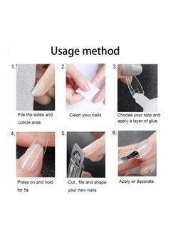 Monja 500 PCS Clear Fake Nails, Full Coverage Coffin Nail Covers, Clear Acrylic Nails with Case, Poly Nail Extensions, DIY Nail Art at Home, 10 Sizes  - Image 4