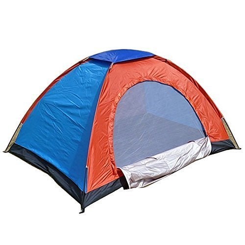 Shopper52 shopper 52.com Polyester Camping Tent Portable Foldable Tent for Picnic/Hiking/Trekking Dome Tent 4 Person Carry Bed Camping Bag Sleeping Bag 1 Pcs (Multicolour) - Image 2