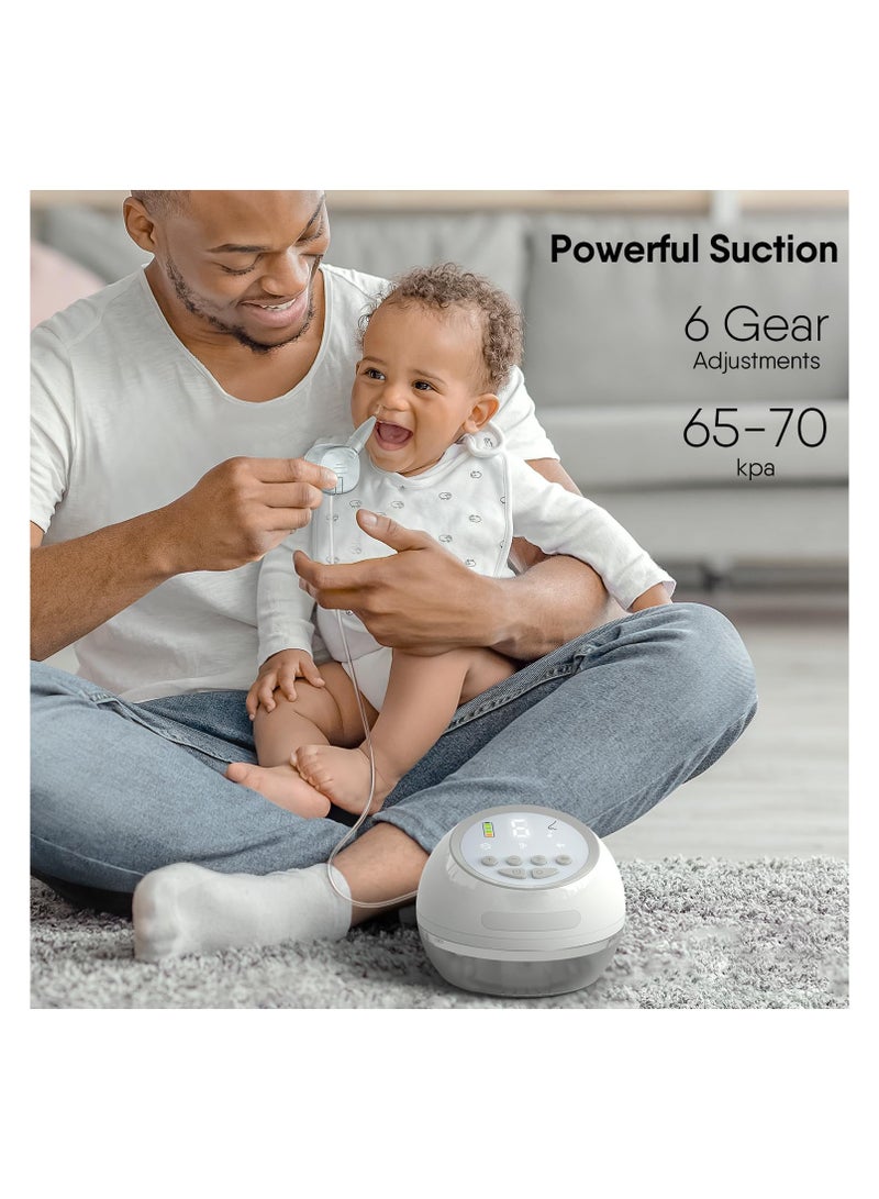 KASTWAVE Baby Electric Nasal Aspirator Adjustable 6 Level Suction with White Noise Function 6 Music and 3 Night Light Soothing Toddler Deeply Nose Cleaner Suitable for Infants Kids Toddlers - Image 2