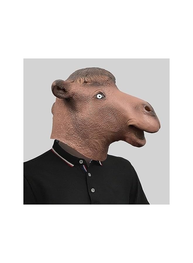 Loquat Camel  Mask for Adult Men Women,Animal Full Head Masks Costume Dress Up Props for Cosplay Party, Premium Latex Mask - Image 3
