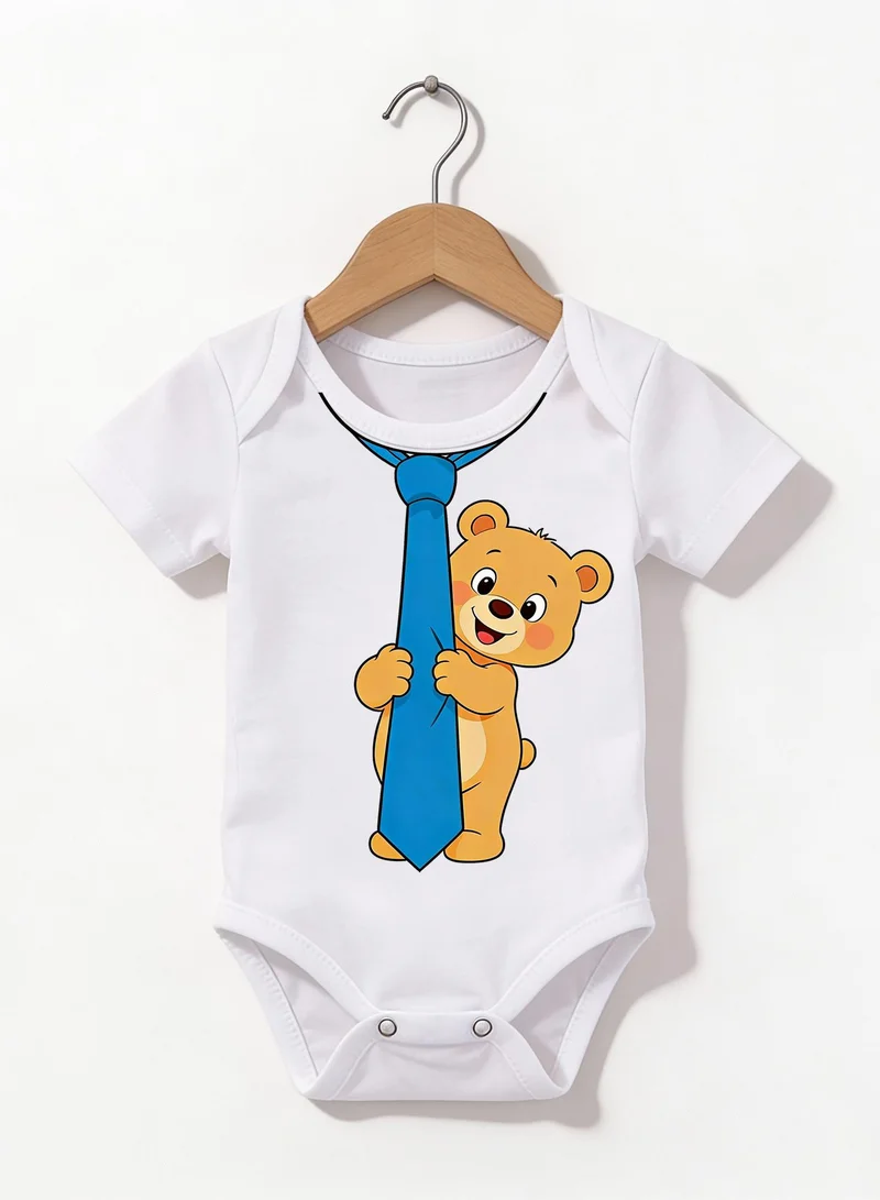 Funkaar  Funkaar White Bear Print Baby Bodysuit  | Best Price UAE