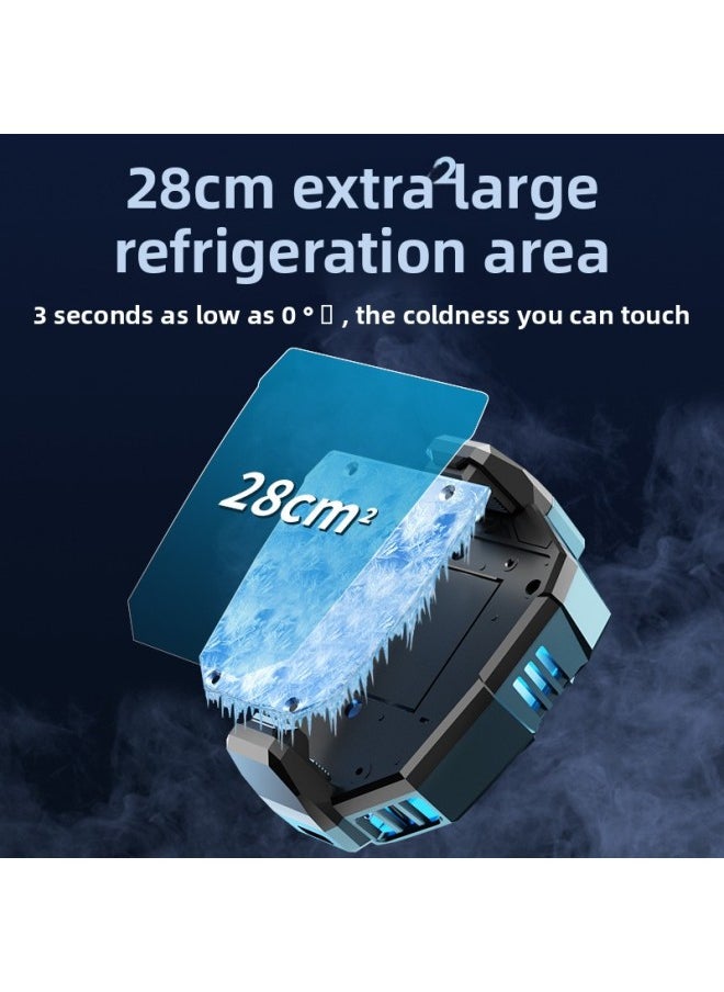 Mobile Phone Radiator Semiconductor Refrigeration Mobile Phone Cooling Cooling Artifact For Millet Black Shark Ice Back Clip 2pro-Product Color:Top Fitting [silver Grain Semiconductor Refrigeration] Black ◆ Double-gear Refrigeration/1A Charging Head  - Image 5