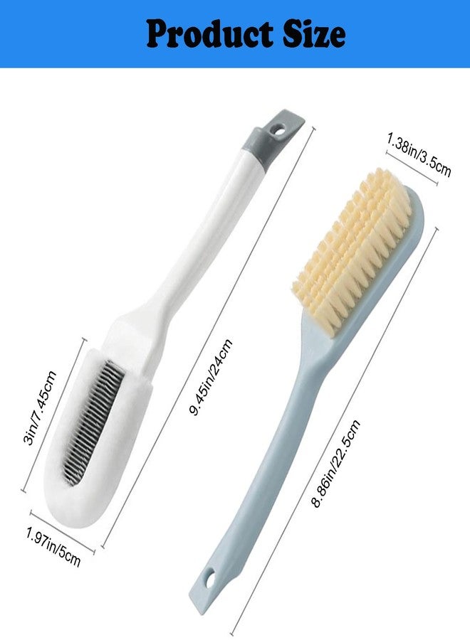 Ganganmax 2Pack Shoe Cleaning Brush,Sneaker Shoe Cleaner Brush, Soft Bristle Cleaning Shoes Scrubber,Long Handle Shoe Scrubbing Brush,White Sneaker Cleaner Brush,Shoe Brushes for Cleaning - Image 2