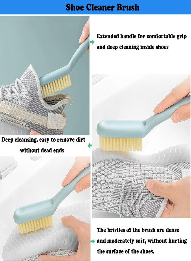 Ganganmax 2Pack Shoe Cleaning Brush,Sneaker Shoe Cleaner Brush, Soft Bristle Cleaning Shoes Scrubber,Long Handle Shoe Scrubbing Brush,White Sneaker Cleaner Brush,Shoe Brushes for Cleaning - Image 4