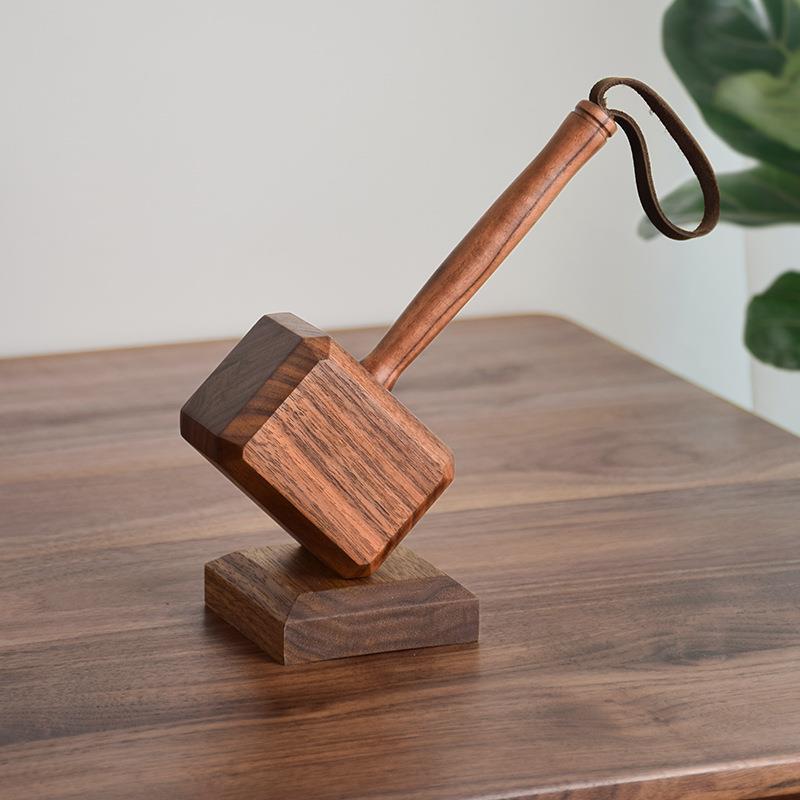 2022 Thor's Hammer Bottle Opener Personalized Home Beer Screwdriver Creative Home Decoration Beverage Bottle Opener(Burning color of beech wood is old) - Image 4