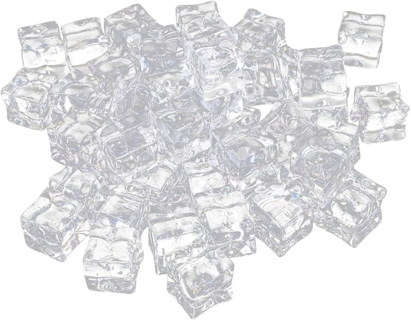 Luxshiny 50Pcs Clear Acrylic Fake Ice Cubes For Photography Props Home Decor Events Crafts DIY - Image 2