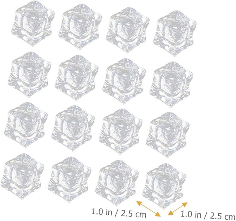 Luxshiny 50Pcs Clear Acrylic Fake Ice Cubes For Photography Props Home Decor Events Crafts DIY - Image 5