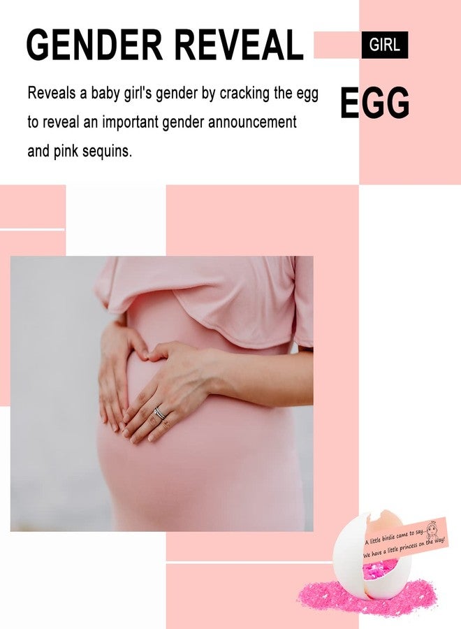MUFUN Baby Gender Reveal Egg, Girl Gender Reveal, Interesting Gender Reveal Ideas, Egg with Pink Sequins for Family, Friends, and Lovers On Surprise - Image 5