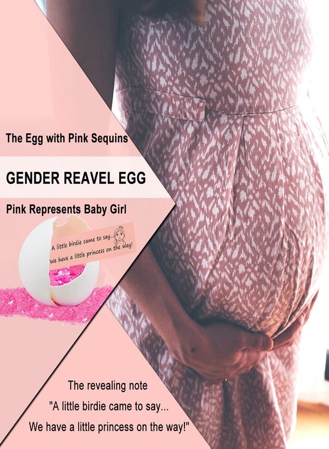 MUFUN Baby Gender Reveal Egg, Girl Gender Reveal, Interesting Gender Reveal Ideas, Egg with Pink Sequins for Family, Friends, and Lovers On Surprise - Image 3