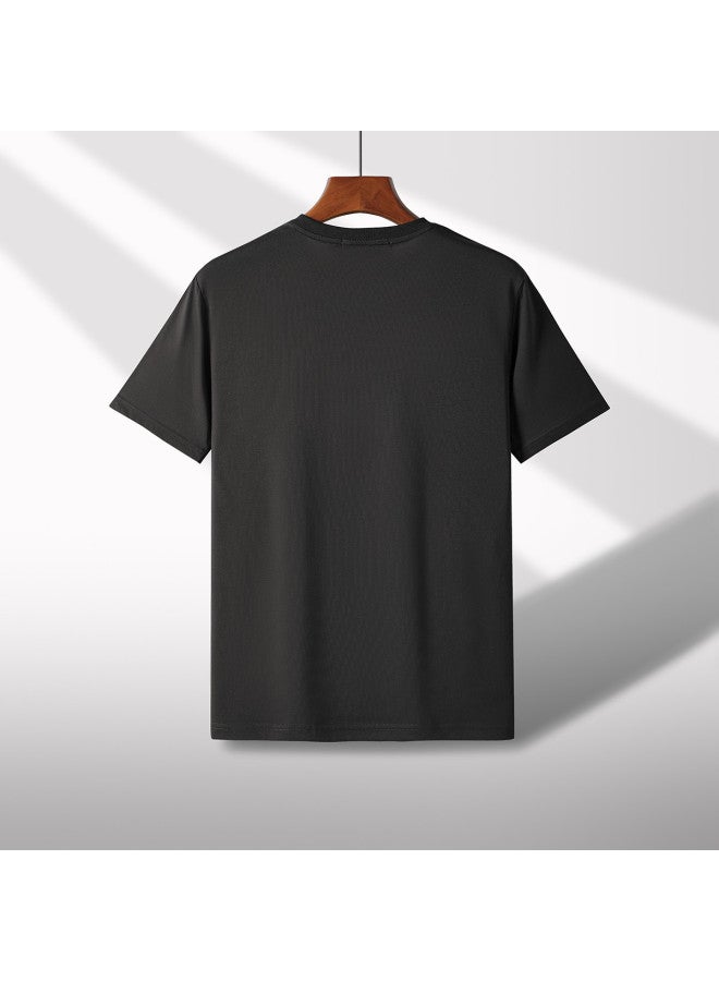 Fomoce summer Men's Short Sleeve Casual Printed Versatile T-shirt Top - Image 4