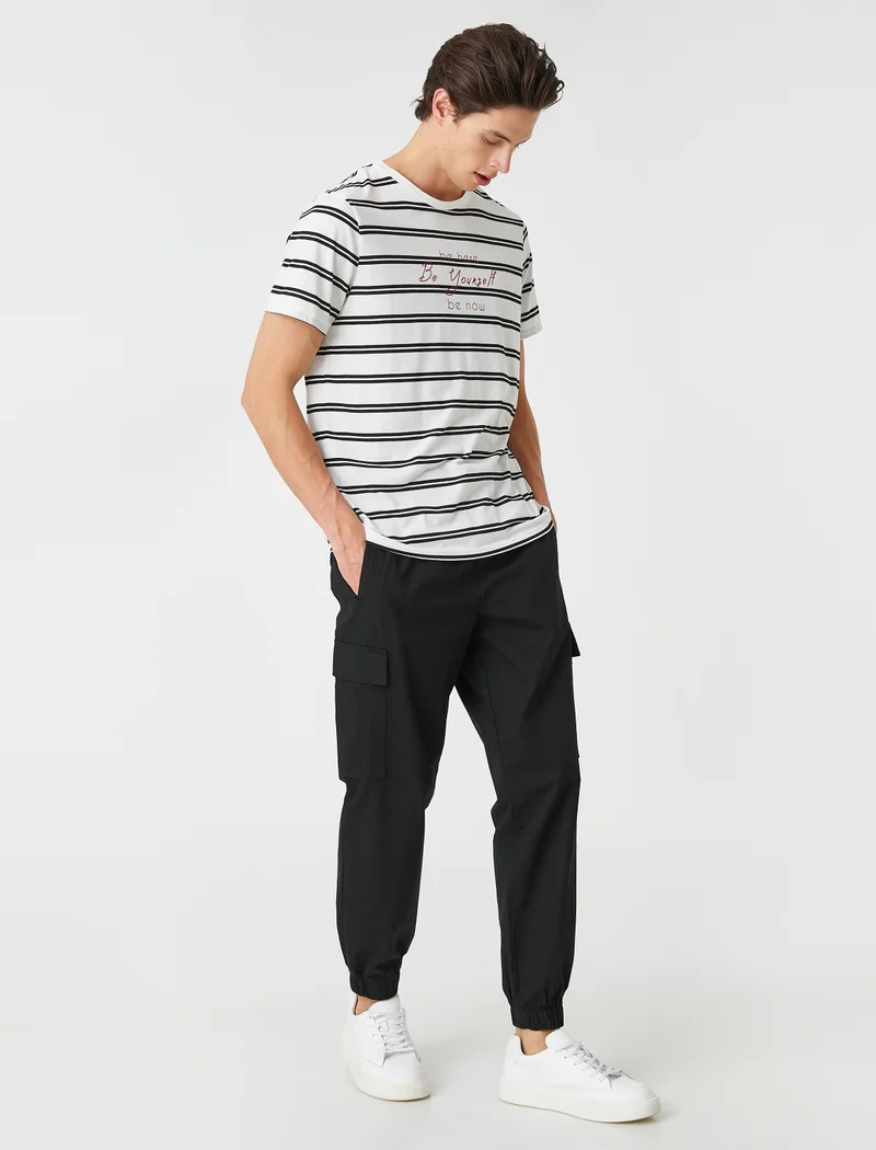 كوتون Jogger Cargo Trousers Drawstring Pocket Detailed