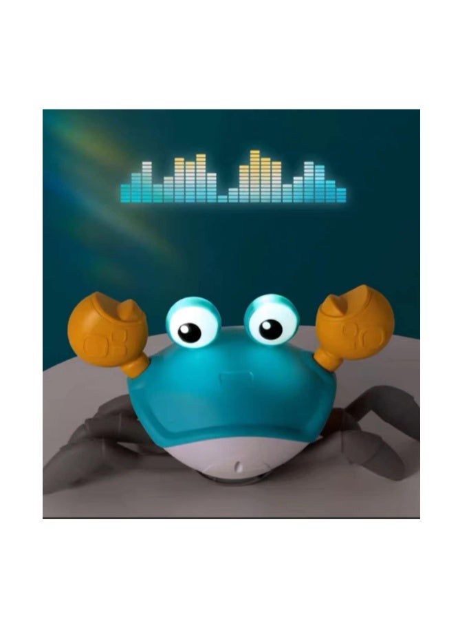 SKY-TOUCH Electric Runaway Crab Crawling Crab Baby Toy with Music and LED Light Up Toddler Interactive Learning Development Toy with Automatically Avoid Obstacles For Babies, Toddlers and Kids - Image 4