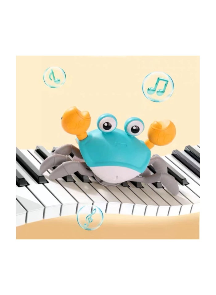 SKY-TOUCH Electric Runaway Crab Crawling Crab Baby Toy with Music and LED Light Up Toddler Interactive Learning Development Toy with Automatically Avoid Obstacles For Babies, Toddlers and Kids - Image 5