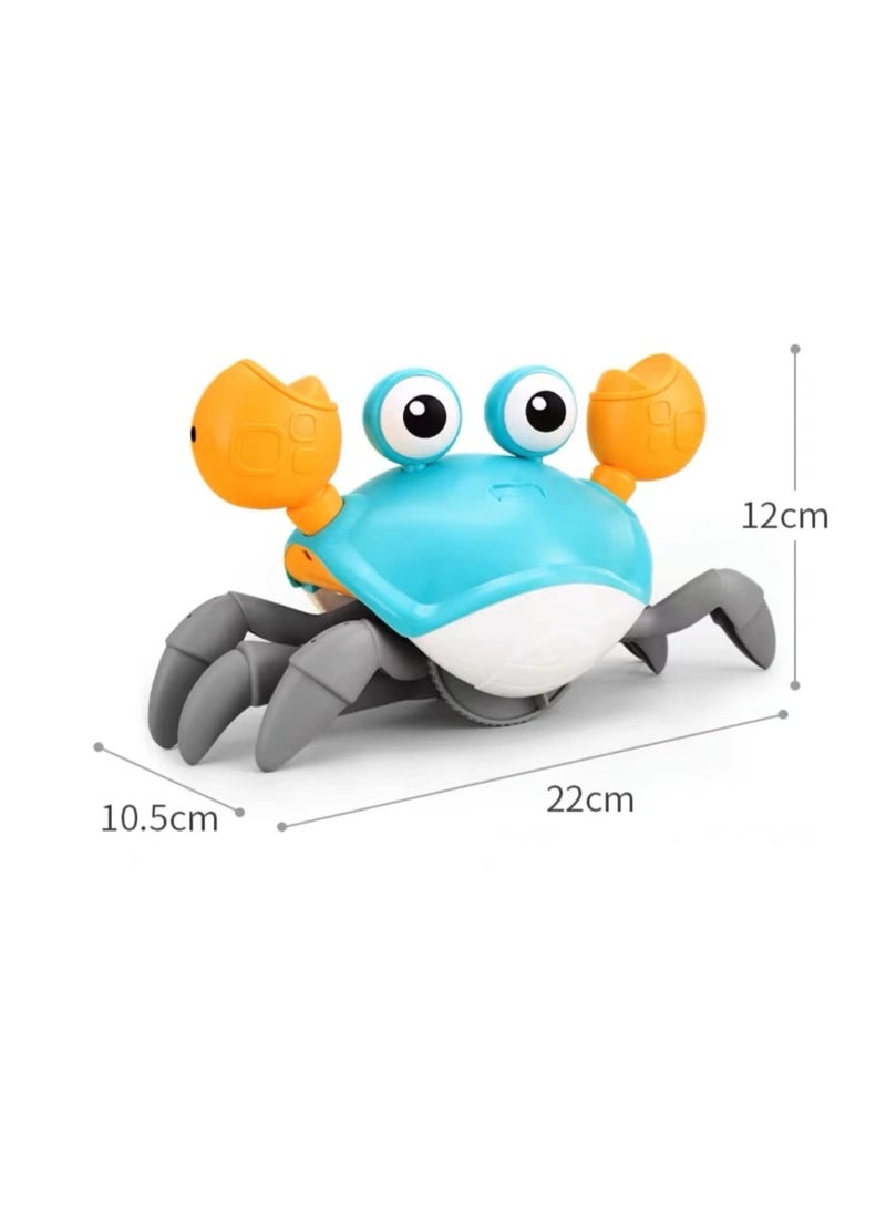 SKY-TOUCH Electric Runaway Crab Crawling Crab Baby Toy with Music and LED Light Up Toddler Interactive Learning Development Toy with Automatically Avoid Obstacles For Babies, Toddlers and Kids - Image 3