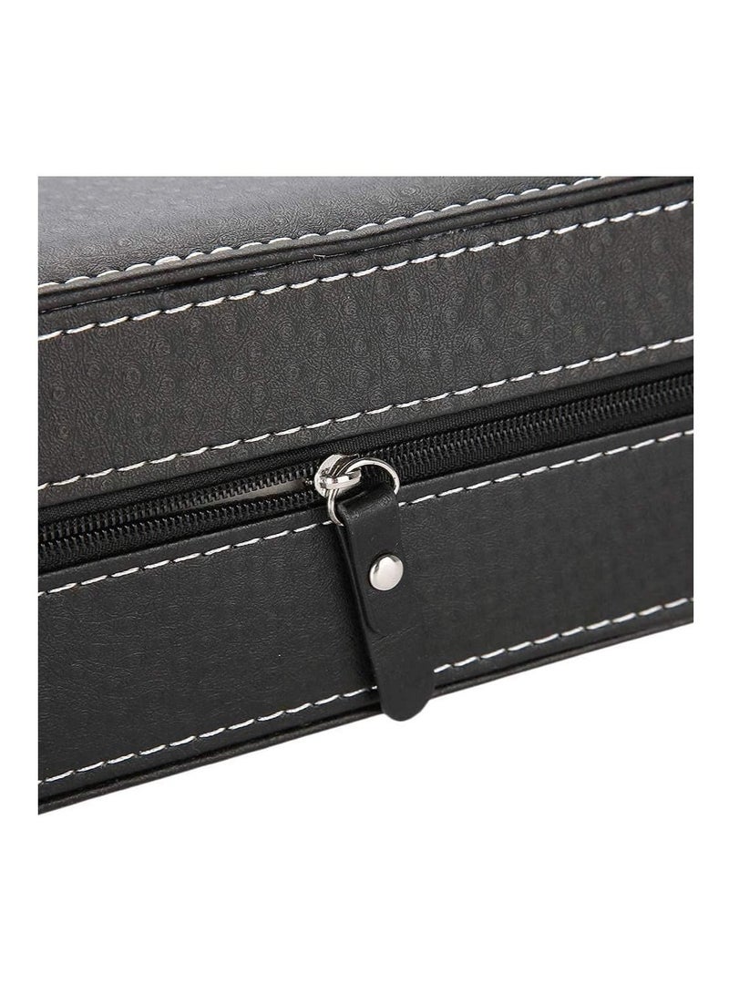 BLOOMING TIME Portable Zipper Watch Box PU Leather Watch Box - 6 Slot - Image 5