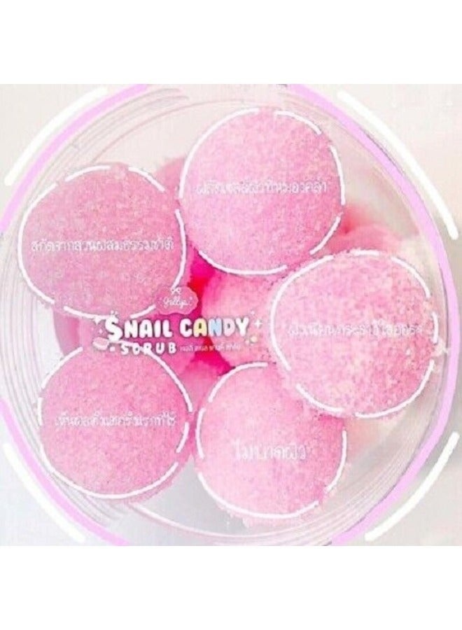 Jellys Snail Candy Body Scrub, 6 exfoliating balls weighing 300g. A nourishing and moisturizing formula to soften the skin, remove dead skin cells, and give the body a silky glow. - Image 4