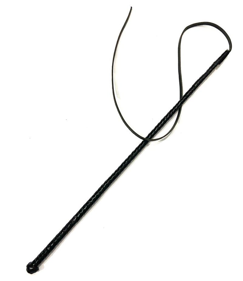 PETS TRIANGLE 25” Genuine Leather Braided Stick for Horse Training Stick with Leather Popper - Image 3