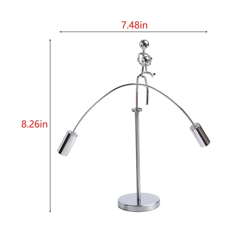 Sunnytech Weight Lifting Stainless Physics BalanceTumbler Kinetic Art Balancing Decompressive Science Psychology Home Offic Decor Desk Decor Toy WJ161 - Image 3