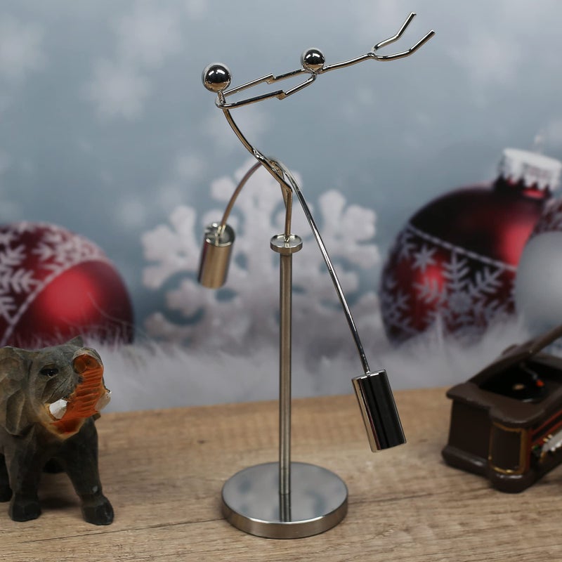 Sunnytech Weight Lifting Stainless Physics BalanceTumbler Kinetic Art Balancing Decompressive Science Psychology Home Offic Decor Desk Decor Toy WJ161 - Image 4