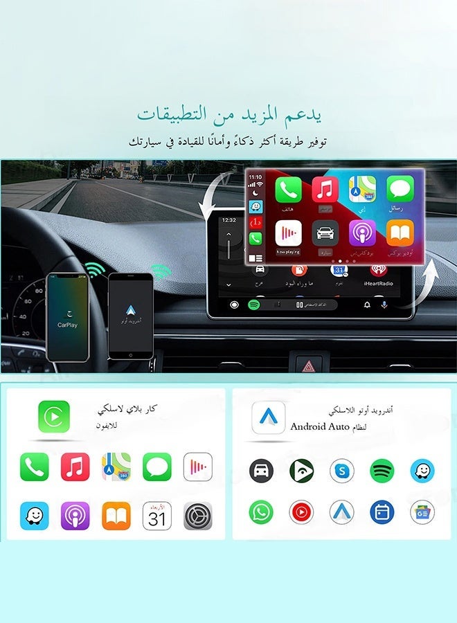 أوتوكاست محول لاسلكي صغير للغاية CarPlay لاسلكي Android Auto 2 في 1 صندوق ذكي AI أنظمة ذكية للسيارة مع دونجل USB CarPlay سلكي Plug Play Bluetooth 5.8 Wifi Auto Connect - Image 4
