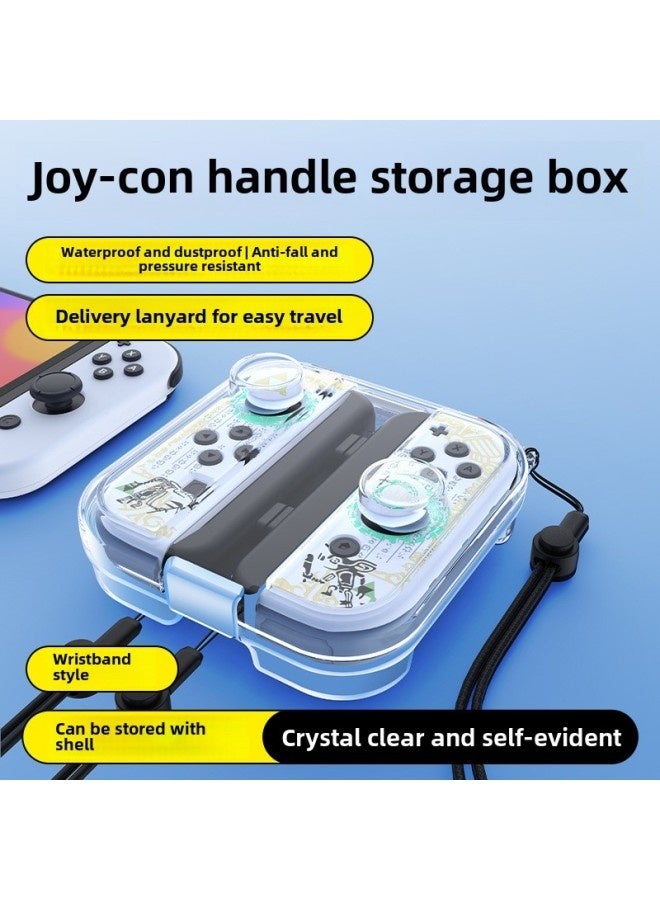 Joycon Storage Box Wearable Shell Storage Nintendo Switch Handle Protective Cover Ns Game Machine Transparent Box NS-Model:Nintendo Joycon Special Transparent Storage Box-without Card Slot ★ Free Lanyard - Image 1