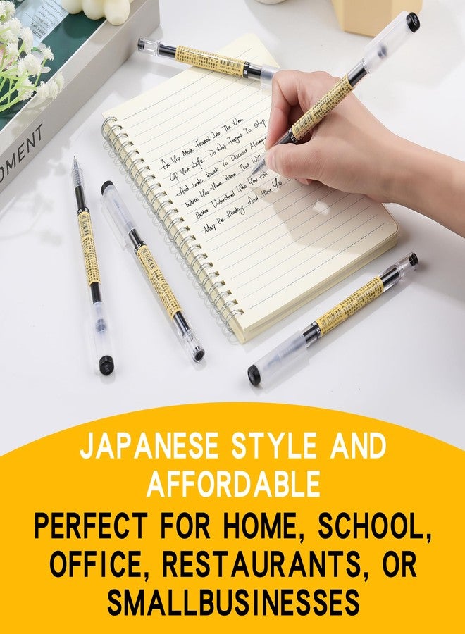 RIANCY Japanese Style 60 Pack Black Ballpoint Pens Bulk, 0.35mm Extra Fine Point, No Bleed No Smear, Cap Design for School Office Teacher Bulk Buying Wholesale Journaling - Image 2
