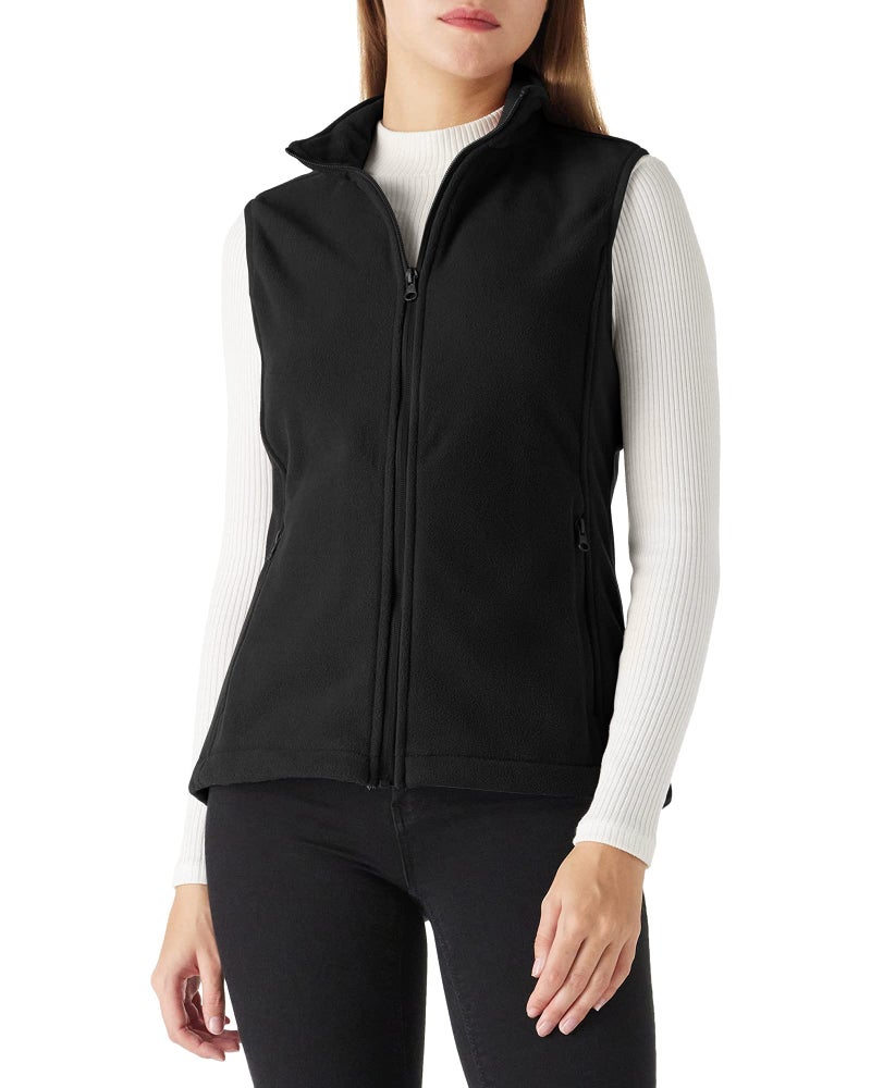 Outdoor Ventures Women's Polar Fleece Zip Vest Outerwear with Pockets,Warm Sleeveless Coat Vest for Fall & Winter - Image 1