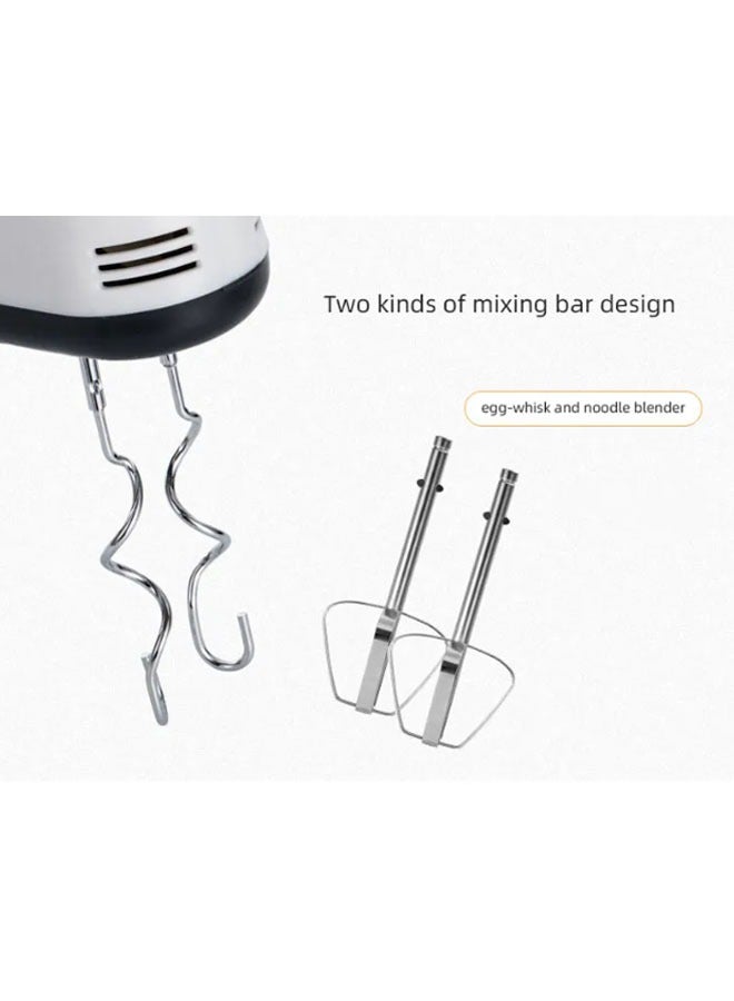 7 Speed Tilt Dough Mixer with Stainless Steel Bowl Head, Electric Kitchen Mixer with Double Dough Hook, Whisk, Blender  - Image 3