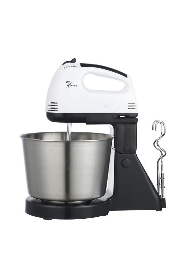 7 Speed Tilt Dough Mixer with Stainless Steel Bowl Head, Electric Kitchen Mixer with Double Dough Hook, Whisk, Blender  - Image 1