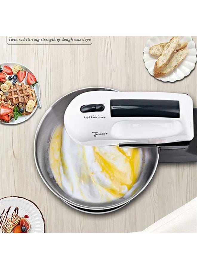 7 Speed Tilt Dough Mixer with Stainless Steel Bowl Head, Electric Kitchen Mixer with Double Dough Hook, Whisk, Blender  - Image 5