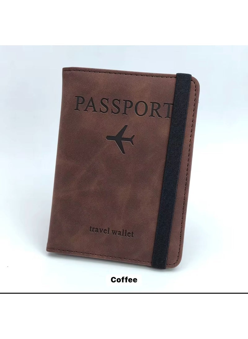 Reebux Passport Holder for Travel Essentials, Passport Wallet Cover Case for Travel Must Haves Accessories, Passport Book Holders for Women and Men Coffee - Image 3