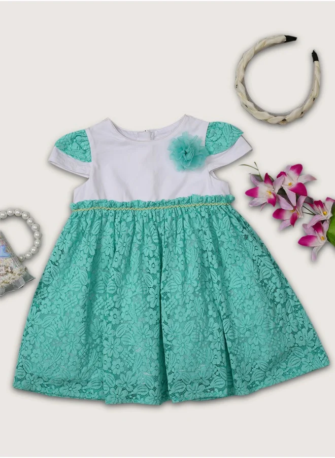 ون فرايدي One Friday Baby Girls Mint Lace Dress