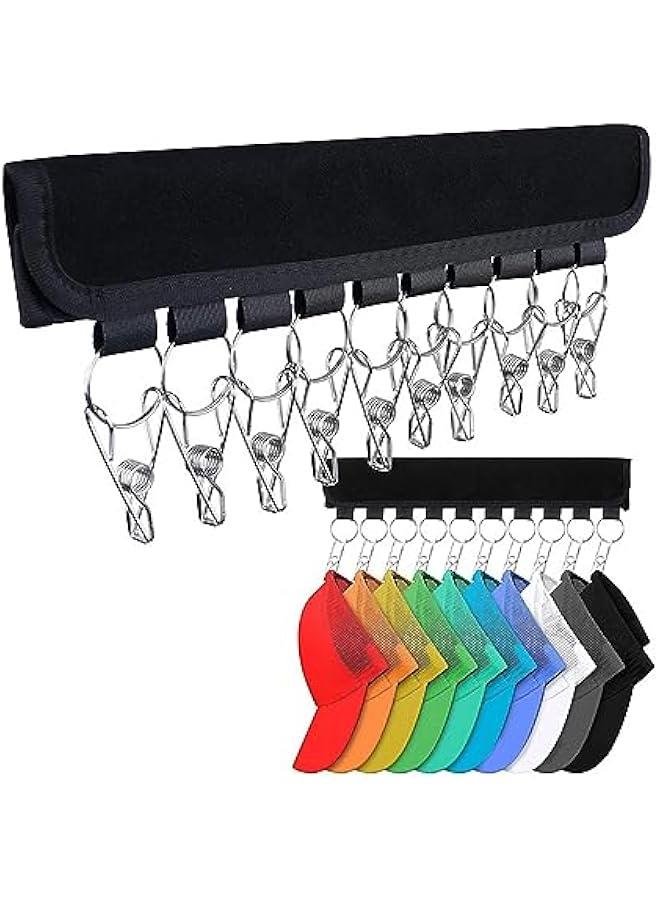 بي دبليو اس جاي مظم رف القعات م الميكاكوز، شماعة وحامل عرض للخزاة لل، مشاك تخزي للقعات ل قعات الكروية والشتاء والاكسسوارات تاس جميع القعات عوتا مع 20 مشك) - Image 1