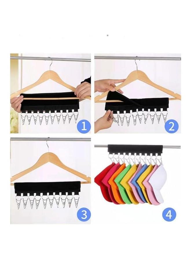 بي دبليو اس جاي مظم رف القعات م الميكاكوز، شماعة وحامل عرض للخزاة لل، مشاك تخزي للقعات ل قعات الكروية والشتاء والاكسسوارات تاس جميع القعات عوتا مع 20 مشك) - Image 5