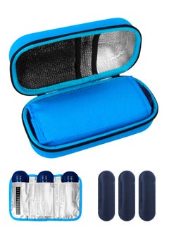 URbazaar Insulin Cooler Travel Carrying Case, Diabetic Medication Organizer Insulated Cooling Bag with 3 Ice Packs for Insulin Pens Syringe Needle -Black  - Image 1
