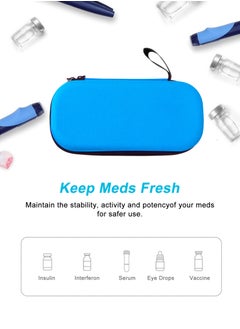 URbazaar Insulin Cooler Travel Carrying Case, Diabetic Medication Organizer Insulated Cooling Bag with 3 Ice Packs for Insulin Pens Syringe Needle -Black  - Image 5