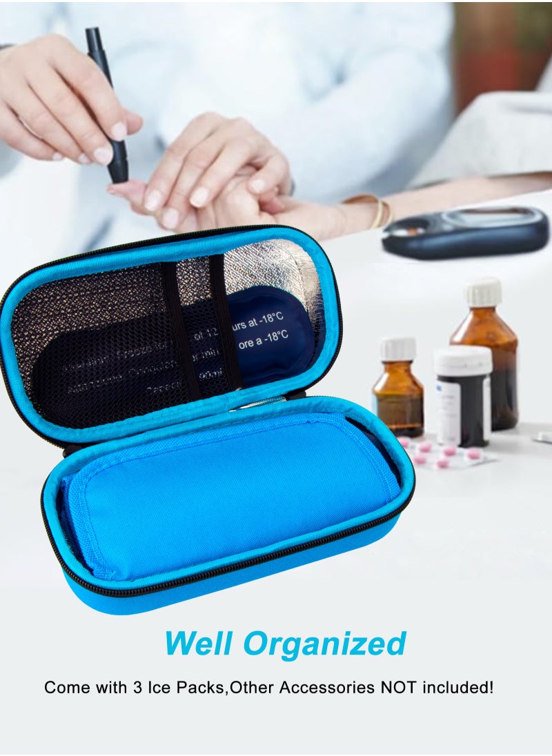 URbazaar - Insulin Cooler Travel Carrying Case, Diabetic Medication Organizer Insulated Cooling Bag with 3 Ice Packs for Insulin Pens Syringe Needle -Black - Image 1