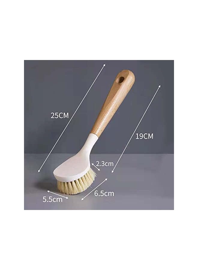 promass Kitchen Dish Brush Bamboo Handle Dish Scrubber, Scrub Brush for Pans, Pots, Kitchen Sink Cleaning, Dishwashing and Cleaning Brushes are Perfect Cleaning Tools 1 PCS - Image 5
