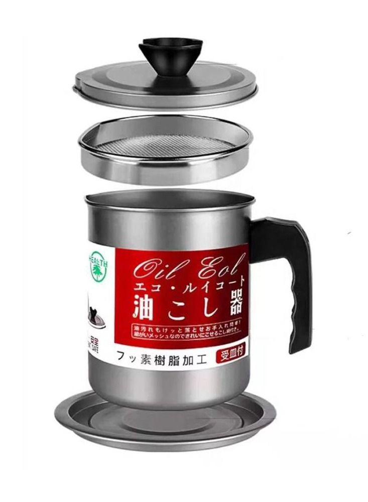 Multi-Purpose Oil Tank With Fine Mesh Filter Silver With Dust Proof Cover  - Image 2