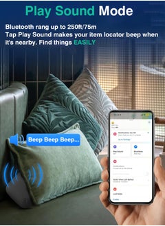 اكس كوبس محدد موقع العنصر، علامة xQoops Security الذكية تعمل مع Apple Find My (iOS فقط)، مكتشف الهاتف، مكتشف المفاتيح المتوافق مع iPhone iPad iWatch Mac، متتبع بلوتوث للمفاتيح والمحافظ (قطعة واحدة - أسود)  - Image 4