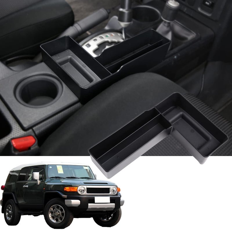 YUECHI For Toyota FJ Cruiser 2007 2021 car center console side outlet storage bag trunk storage box Central control gear L shaped