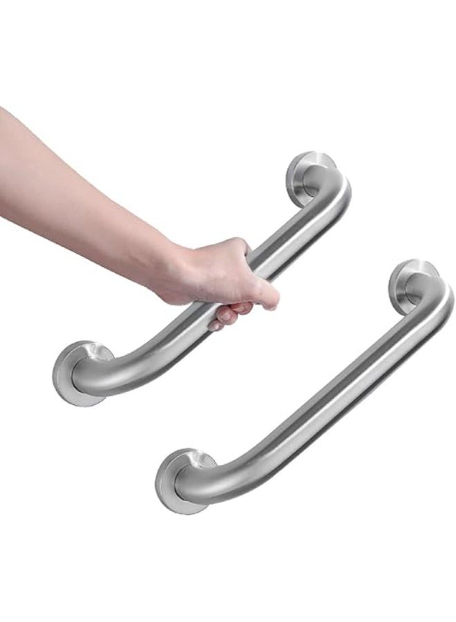 Grab Bars for Bathtubs and Showers, Anti Slip Shower Grab Bars Stainless Steel Shower Handrail Handicap Senior Child Assist Toilet Bathroom Safety Handle (2 Pack 12-inch 1" Diameter) - Image 1