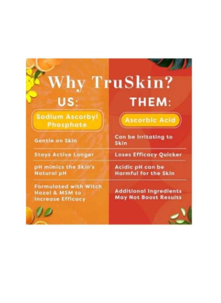 TruSkin Vitamin C Serum for Face, Anti Aging Serum with Hyaluronic Acid, Vitamin E