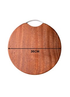 Beauenty Round Wood Cutting Board, 36cm Diameter, One Piece, No Glue, Non-Toxic, Thick Hardwood  - Image 2