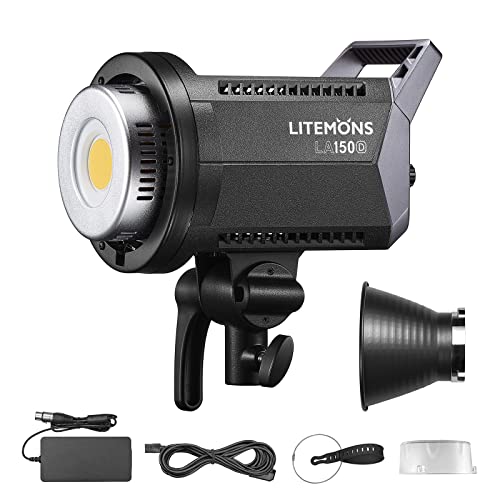 Godox Litemons LA150D LED Video Light, 5600K, Bowens Mount, CRI 96+ TLCI 97+, 8 FX Effect, 0-100% Dimming, APP Control, for Film Shooting, Wedding, Live Broadcast, Portrait - Image 1
