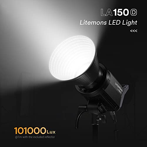 Godox Litemons LA150D LED Video Light, 5600K, Bowens Mount, CRI 96+ TLCI 97+, 8 FX Effect, 0-100% Dimming, APP Control, for Film Shooting, Wedding, Live Broadcast, Portrait - Image 2