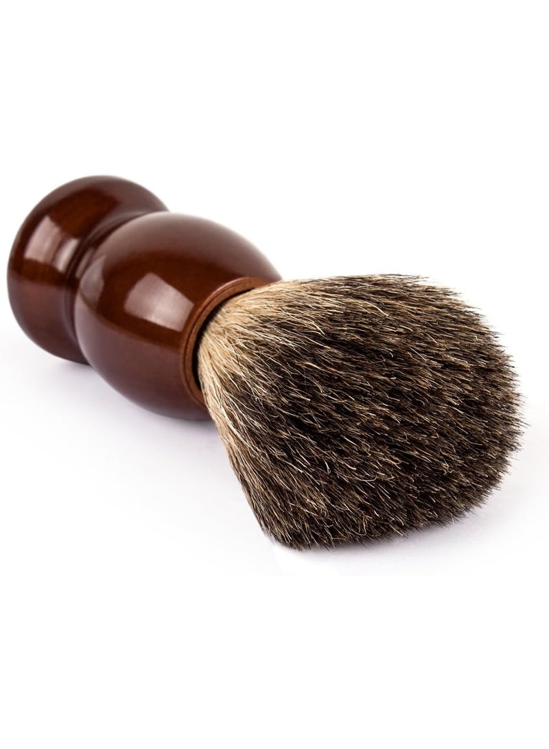QSHAVE 100% Best Original Pure Badger Hair Shaving Brush Handmade. Real Wood Base. Perfect for Wet Shave, Safety Razor, Double Edge Razor - Image 4