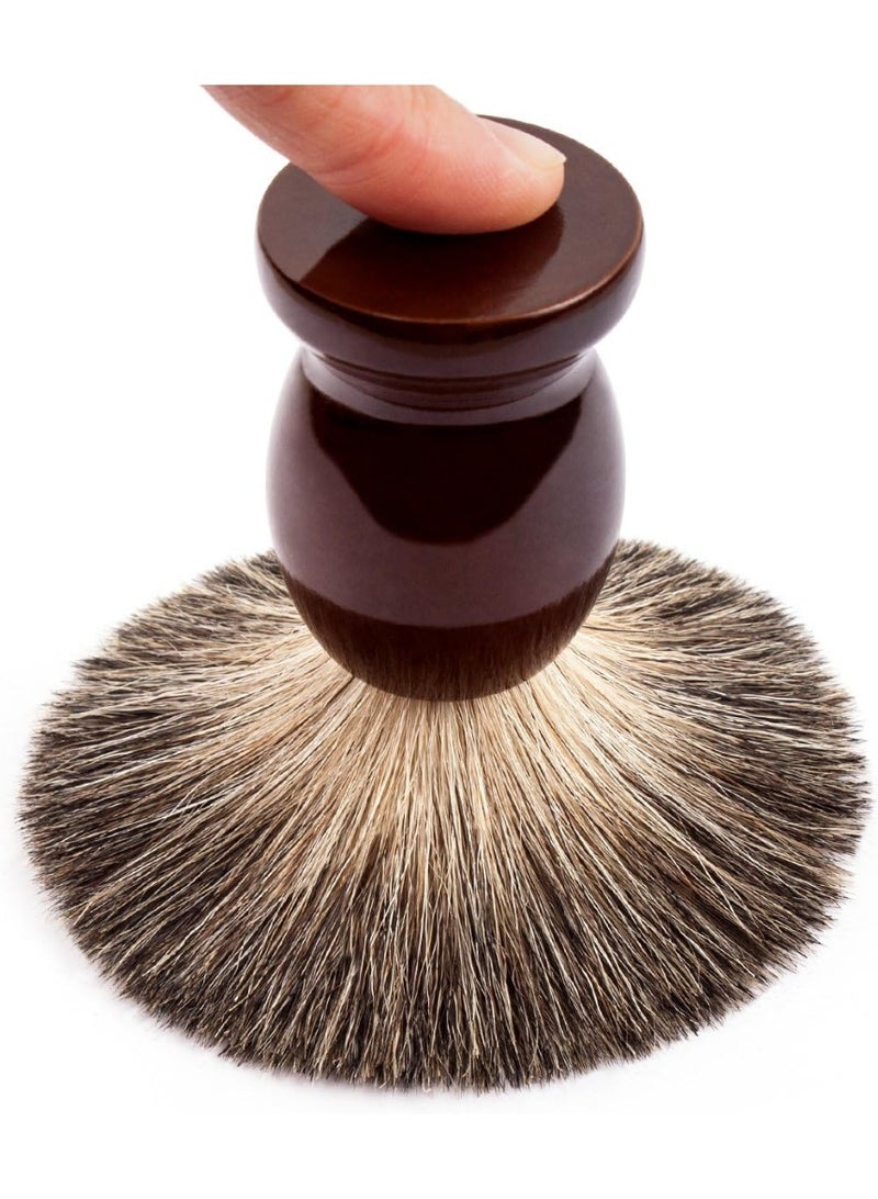 QSHAVE 100% Best Original Pure Badger Hair Shaving Brush Handmade. Real Wood Base. Perfect for Wet Shave, Safety Razor, Double Edge Razor - Image 2