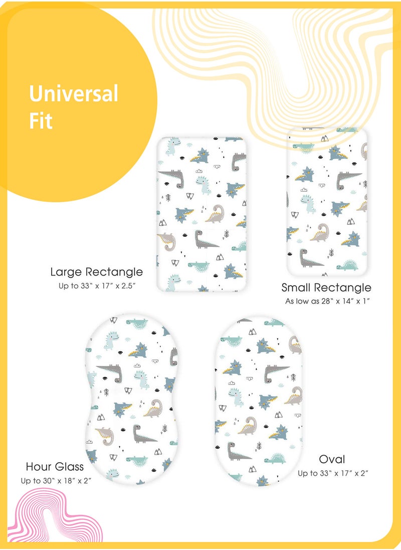 She&Little 2 Pack Universal Baby Bassinet Sheets, Soft Microfiber Fitted Sheets for Newborn Moses Basket, Cradle, and Pram Mattress, All-Season Breathable Comfort for Boys and Girls, Easy to Wash and Durable  - Image 3